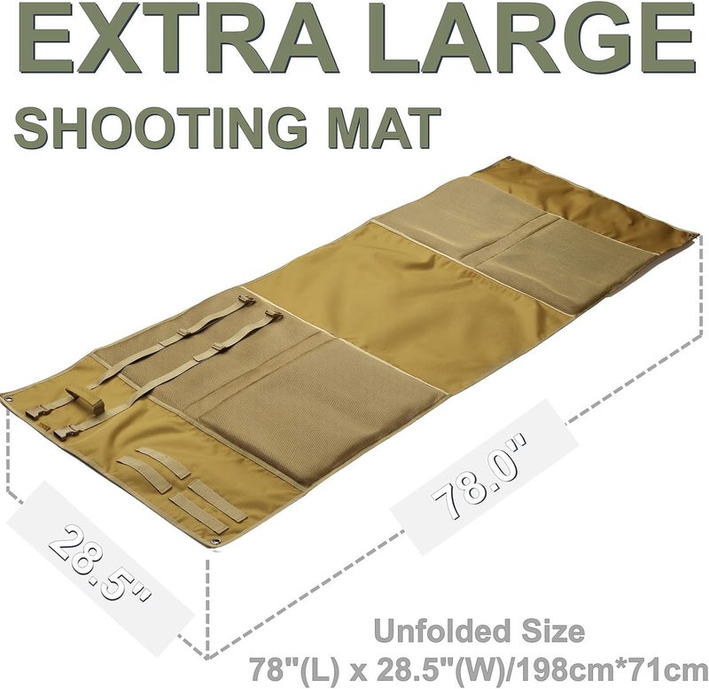 Deyace Shooting Mats Prone Padded, Extra Large Portable Roll Up Shooting Padded Mat for Range Shooting and Hunting - Image 2